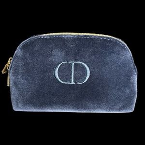 Dior Blue Velvet Make Up Bag